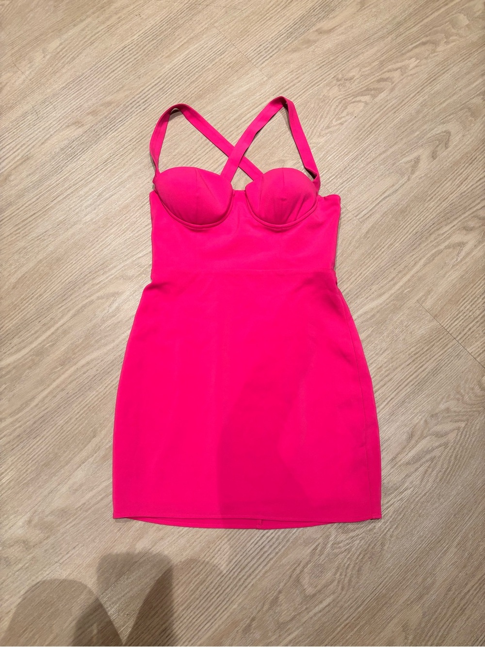 NBD Hot Pink Bustier Bodycon Dress